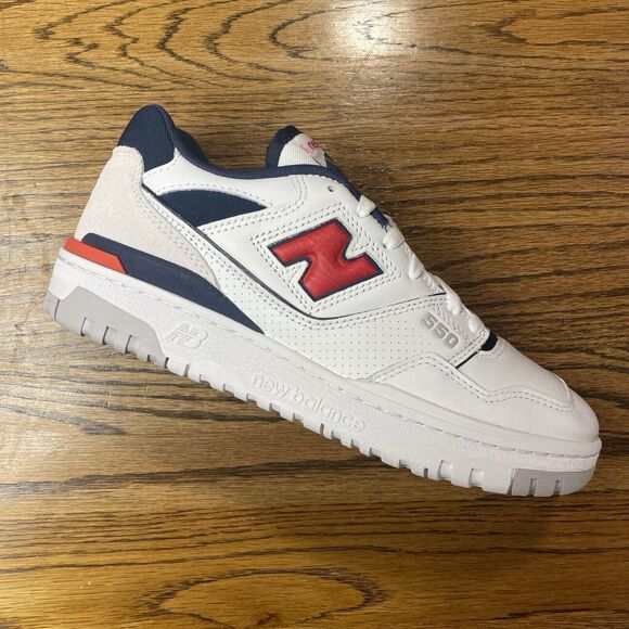 NEW BALANCE 550 MEN\'S SIZE 8 SNEAKERS SHOES White Red Blue NEW Athletic main image 7